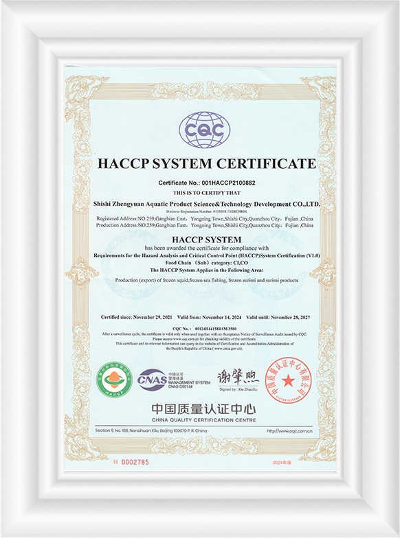 Certificado HACCP